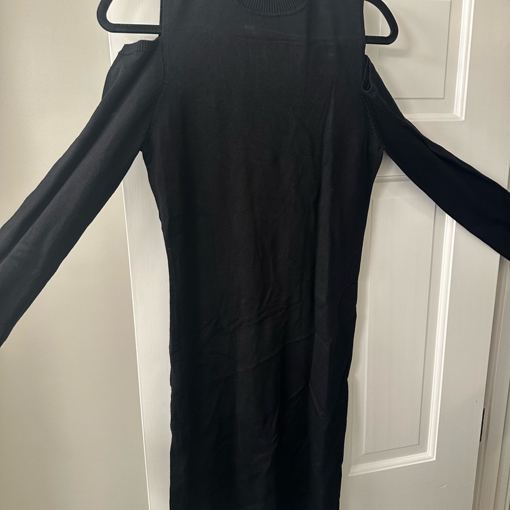 Metrostyle Black Cold Shoulder Bodycon Dress
